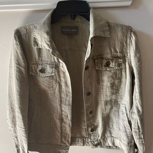 Michael Stars Linen Cropped Jacket